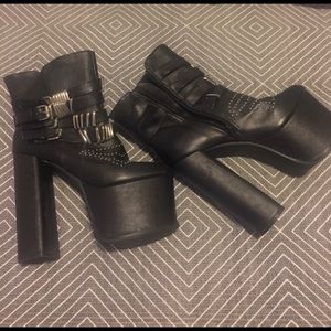 Street style Platform rocker boot